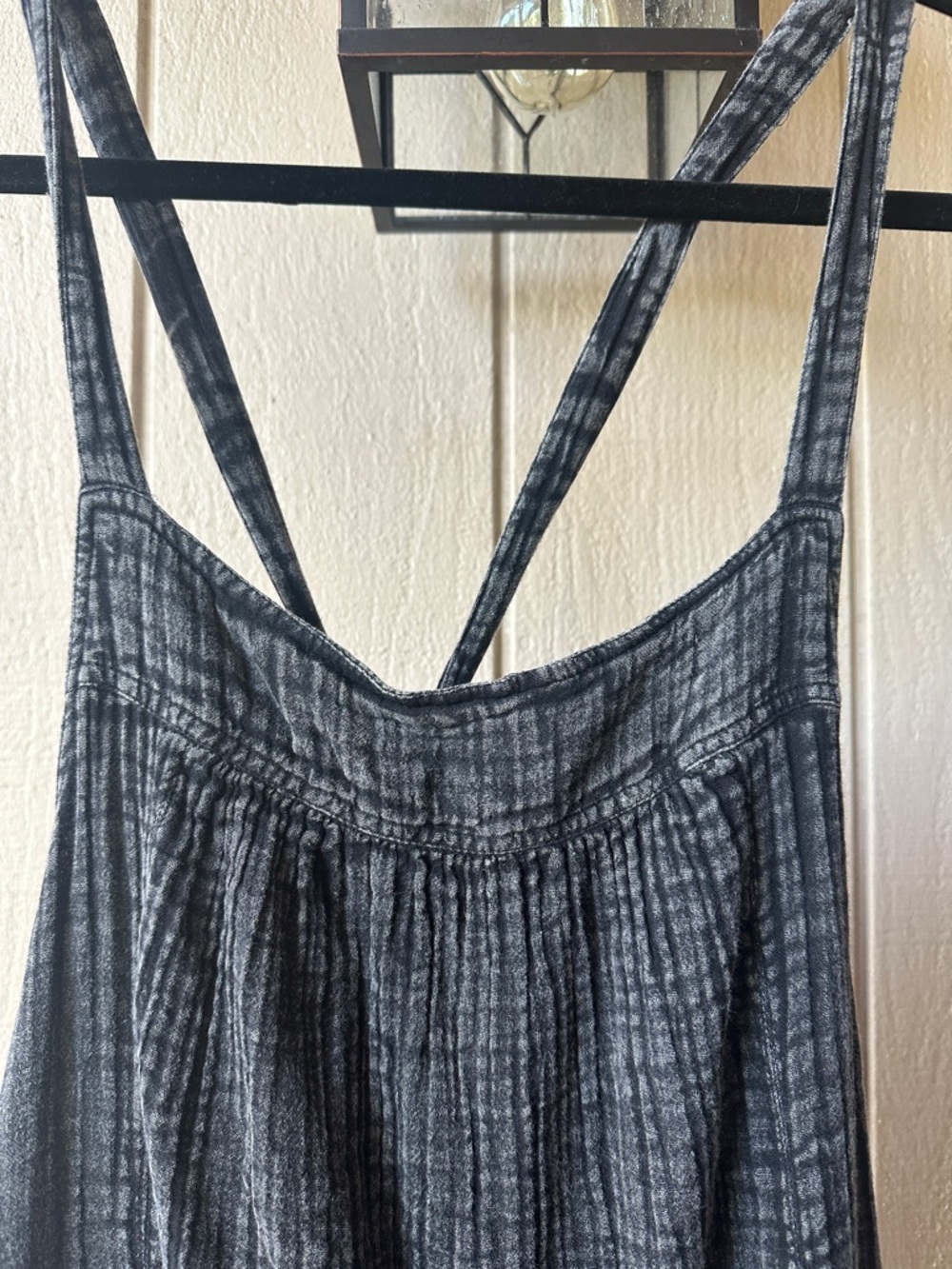 NATURAL LIFE Charcoal Striped Wide-Leg Jumpsuit - Picture 2 of 5